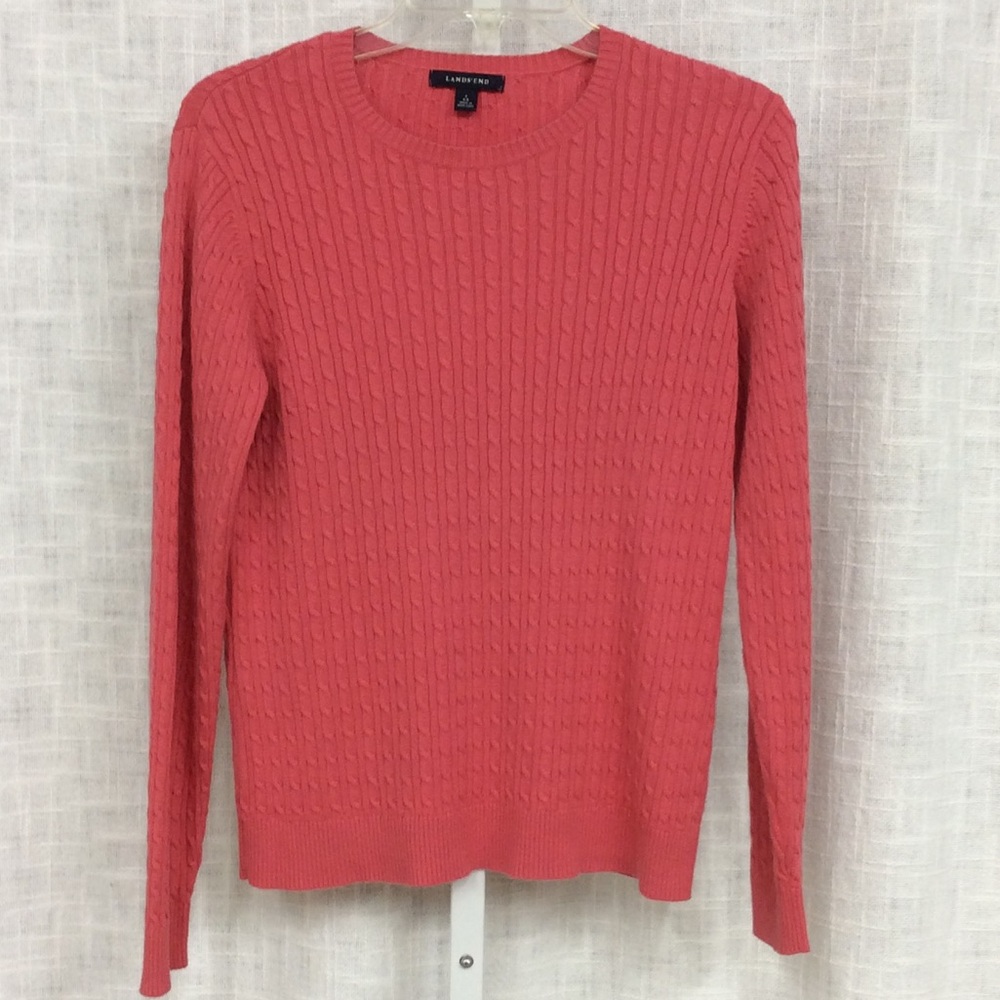 Land’s End Small (6-8) Melon Crew Neck Sweater